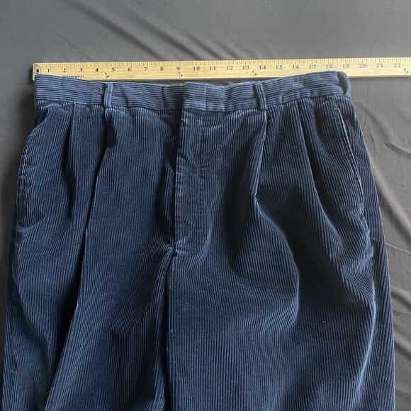 Vintage Corbin Off the Cuff Mens 38x28 Blue Corduroy Pants Cotton 90s Trouser - Picture 6 of 10
